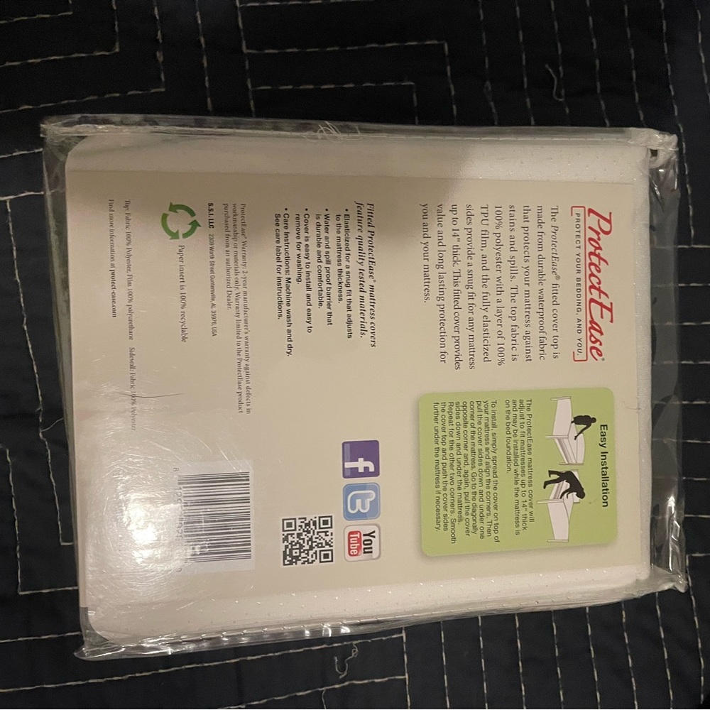 Protect Ease - Classic Waterproof fitted Mattress Cover.